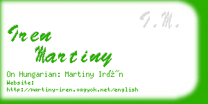 iren martiny business card
